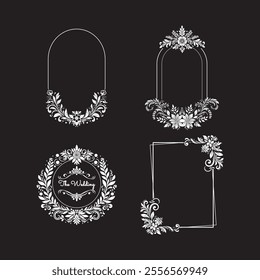 Element wedding decoration with black white style