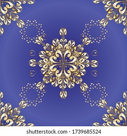 Carpintería de elementos. Pequeña profundidad de campo. Carrera. Patrón de colores violeta y azul con elementos dorados. Árbol violeta y azul con guarnecido dorado. Mobiliario de lujo. Mobiliario de estilo clásico. Patina.