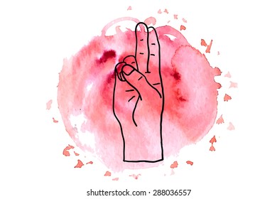 Element yoga mudra hands with mehendi patterns. Vector illustration for a yoga studio, tattoo, spas, postcards, souvenirs. Indian traditional lifestyle.Pran Mudra 