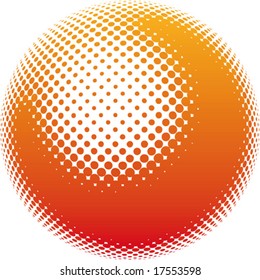 Element for your design. Orange stains form a ball on a white background