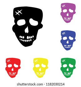 Element of zombie in multi colored icons. Premium quality graphic design icon. Simple icon for websites, web design, mobile app, info graphics on white background