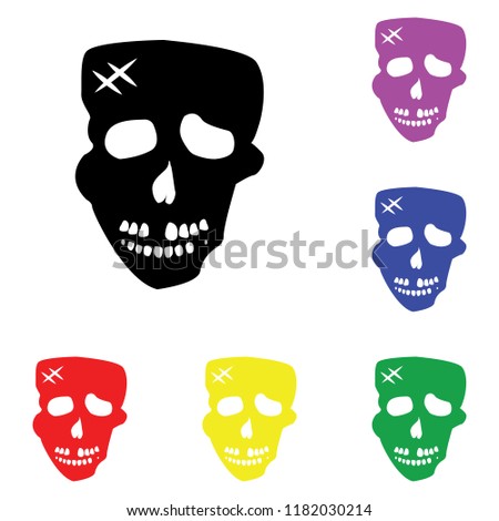 Element of zombie in multi colored icons. Premium quality graphic design icon. Simple icon for websites, web design, mobile app, info graphics on white background