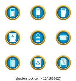 Elemental composition icons set. Flat set of 9 elemental composition vector icons for web isolated on white background
