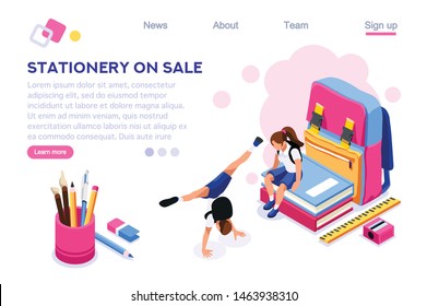 Elementary Book Brush, People with Pencil, Website Stationery, Web Accessory for Paint. Educational Backpack.