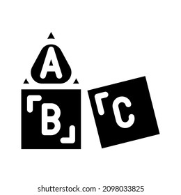 elementary education glyph icon vector. elementary education sign. isolated contour symbol black illustration