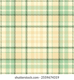 Elementary fabric seamless background, factory vector texture tartan. Motif textile pattern check plaid in light goldenrod yellow and wheat colors palette.