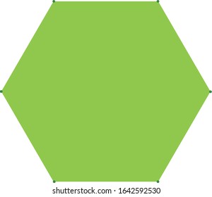 elementary mathematics. A hexagon is a shape that has six straight sides and six points.