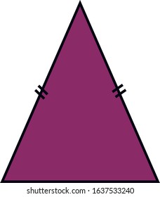 elementary mathematics isosceles triangle two same length lines