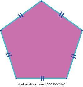 elementary mathematics. The regular pentagon is a shape with five same length sides and five points.