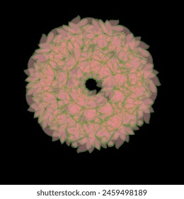 Elementary Particles series. Interplay of abstract fractal forms on the subject of nuclear physics science and graphic design.