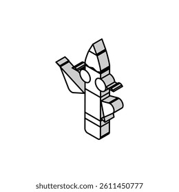 elementary pen character isometric icon vector. elementary pen character sign. isolated symbol illustration