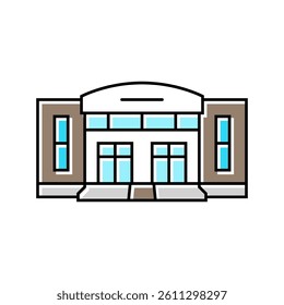elementary school building color icon vector. elementary school building sign. isolated symbol illustration