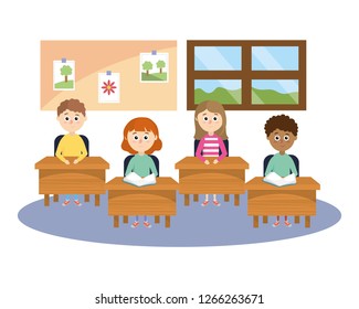 Elementary School Cartoon Stock Vector (Royalty Free) 1266263671 ...