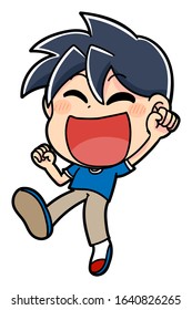 Elementary school children, boys, characters, deformed anime