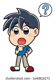 Elementary school children, boys, characters, deformed anime