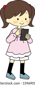 Elementary school child's whole body illustration