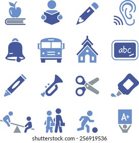 Elementary School And Early Learning Educational Icons