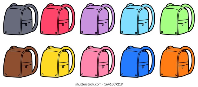 Elementary school icon bags