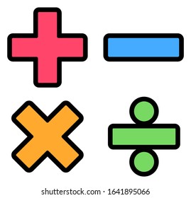 Math Operation Symbols Images, Stock Photos & Vectors | Shutterstock