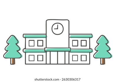 Elementary school illustrations: Simple and cute hand-drawn style illustrations