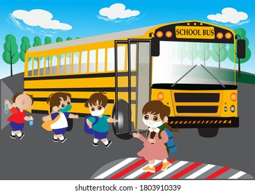 Elementary school preparing go to school after  long break from the spread of the corona virus