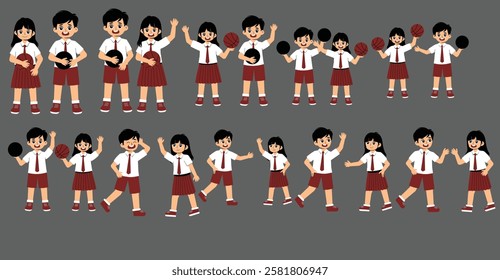 Elementary School Student Activity with uniform