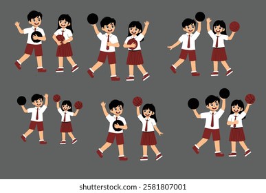 Elementary School Student Activity with uniform