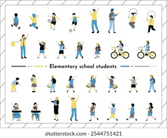 Conjunto de ilustrações para estudantes do ensino fundamental