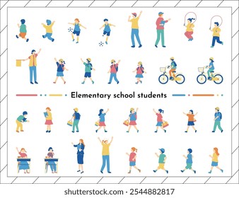 Conjunto de ilustrações para estudantes do ensino fundamental