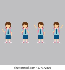 Elementary School Students Design Vector