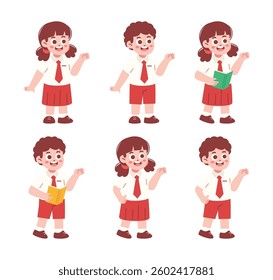 Elementary School Students Explaining Something Illustration