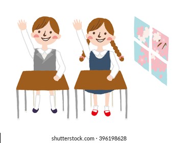 Elementary school students in Japan