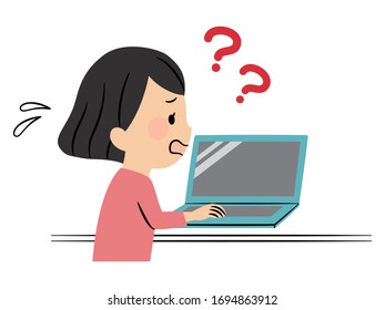 elementary school students with pc