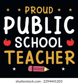 Elementary school teacher typography tshirt design 