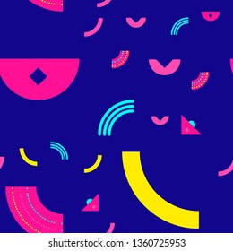 Elementary shapes chaotic seamless pattern