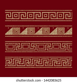 Elements of an antique ornament, vector illustration.