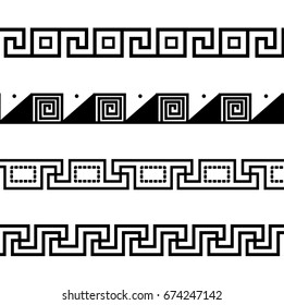 Elements of an antique ornament, vector illustration.