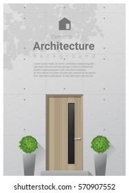 Elements of architecture , front door background , vector ,illustration 