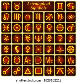 Elements Of Astrological Symbols And Signs