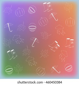 Elements of the autumn background