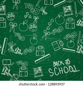 Elements of back to school vector illustration