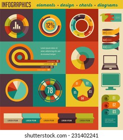 Elements backgrounds and icons of infographics