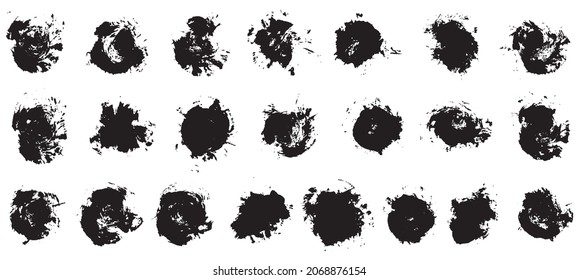 Elements of blot paint, set of ink stains. Vector illustration
