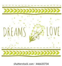 Elements Boho style free love wild