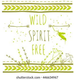 Elements Boho style free love wild