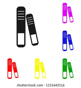 Elements of Books, Folders in multi colored icons. Premium quality graphic design icon. Simple icon for websites, web design, mobile app, info graphics on white background