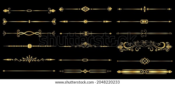 elements or border and page rules frame vector\
illustration set