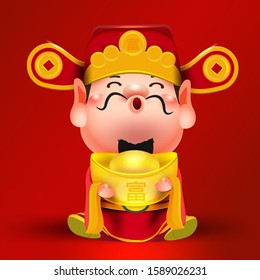  Elements for Chinese god of wealth year of the rat with lovely little rat,chinese new year 2021 isolated vector elements for artwork wealthy,zodiac