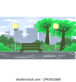 Ilustración de fondo del parque de ciudades de los elementos