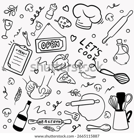 Elements for cooking for restaurant menus and cooking	